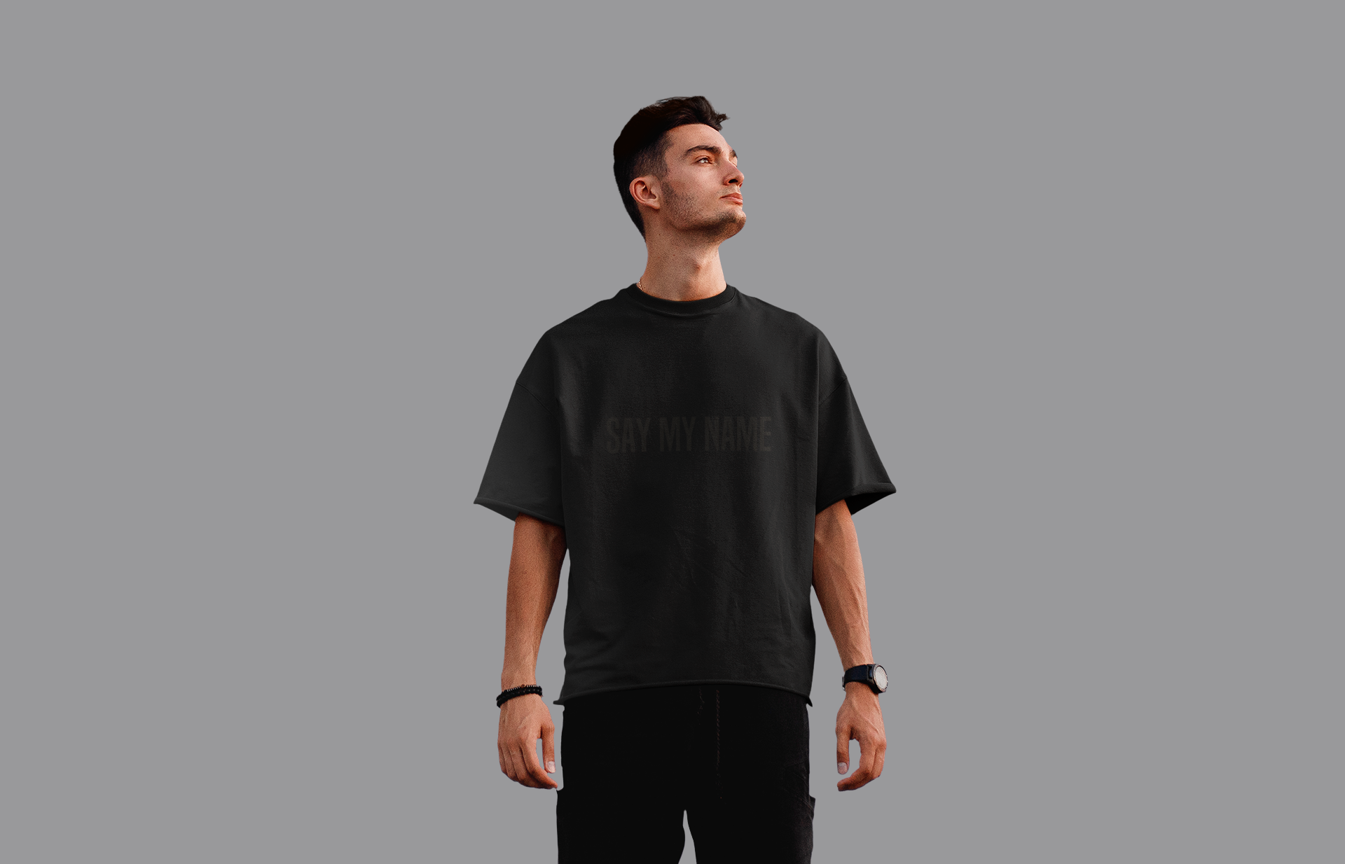 T-SHIRT oversized CSG Homme BLACK NOIR "SAY MY NAME"