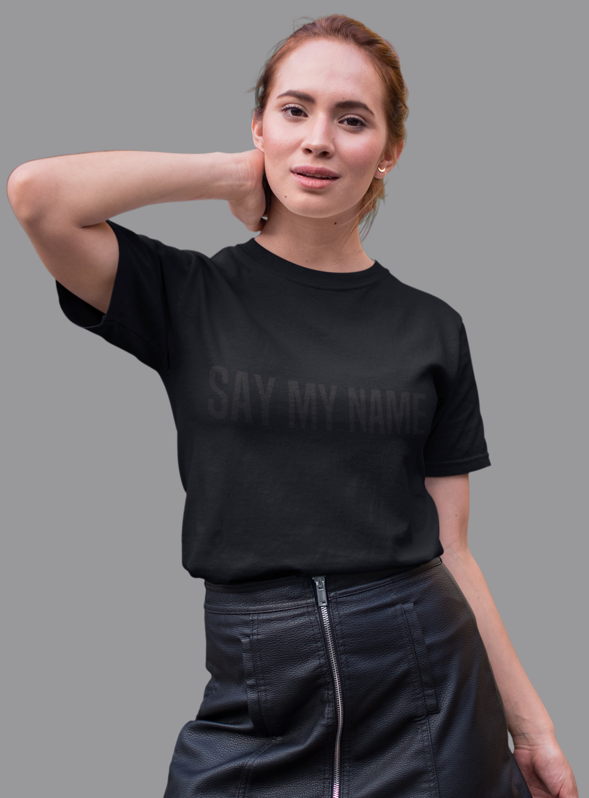 Oversized T-SHIRT CSG Woman BLACK NOIR "SAY MY NAME"